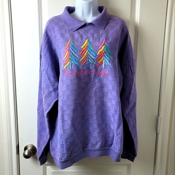 VINTAGE Breckenridge Polo Sweatshirt  - Picture 1 of 9